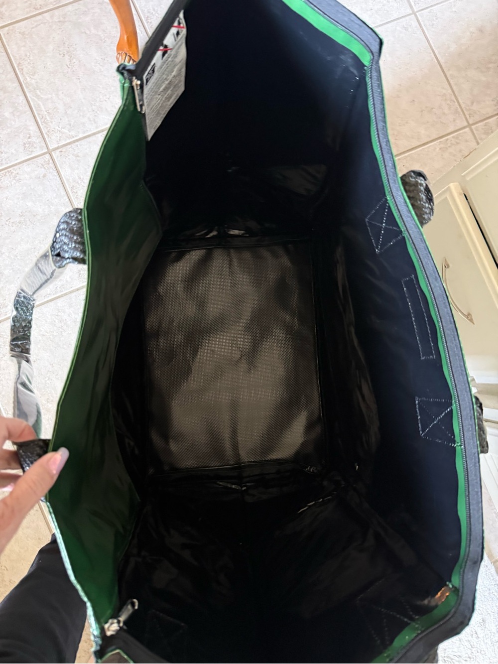 Hulken Metalliac Green  Signature Rolling Tote Bag - Picture 9 of 13